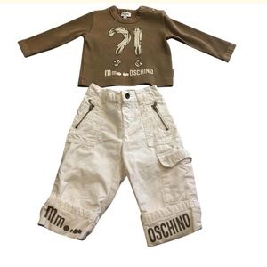 Authentic Moschino shirt & pants outfit sz 6M